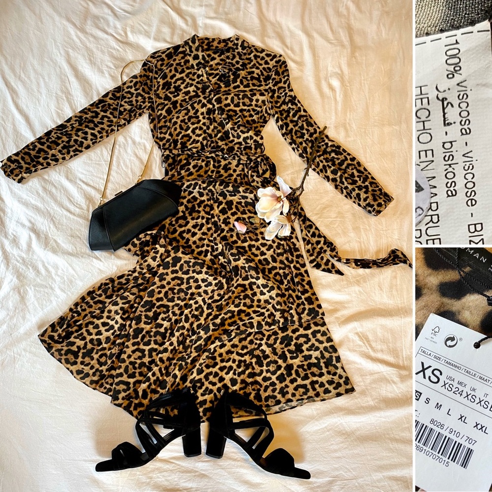 Zara Woman XS leopard/ cheetah dress.